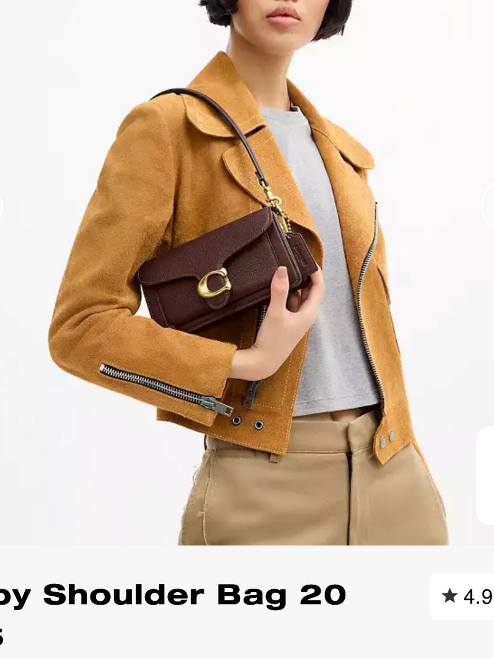 Coach Tabby Shoulder Bag 20 in Brown with Gold Hardware New with dust bag - Picture 4 of 8
